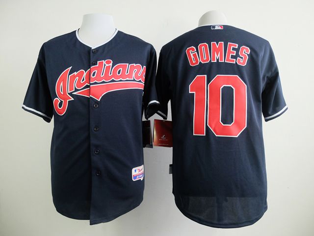 Men Cleveland Indians #10 Gomes Blue MLB Jerseys->cleveland indians->MLB Jersey